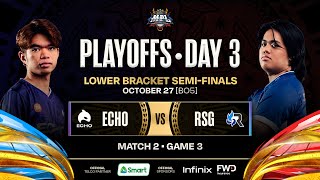 MPL PH S12  PLAYOFFS DAY 3  ECHO vs RSG  GAME 3 [upl. by Cacilia]