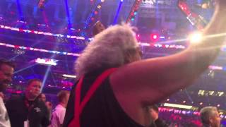 Roman Reigns Hall of Fame father Sika goes crazy at Wrestlemania [upl. by Airretal]