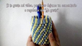 Tutorial lapicero Origami 3D [upl. by Ellehsar]