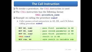 10 8086 Procedures [upl. by Pliner]