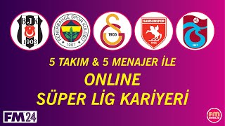 FM24 Online Türkiye Ligi Kariyeri 8 BJK  FB  GS  SMS TS ÇRZİ ANTL [upl. by Kcirdehs]