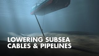 Lowering Subsea Cables amp Pipelines  How it works [upl. by Esela980]