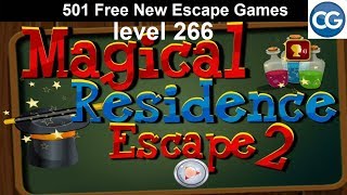 Walkthrough 501 Free New Escape Games level 266  Magical residence escape 2  Complete Game [upl. by Doralynne593]