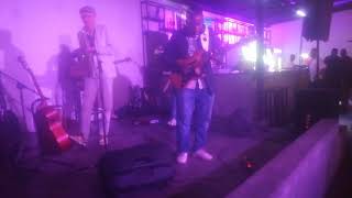 Cover linda by the King Jimmy Dludlu to afro jazz Jimmy Dellura on guitar at the jam session [upl. by Ydarb]