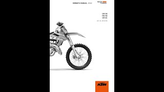 KTM 150 SX 2022 01 PDF MANUAL [upl. by Yard882]