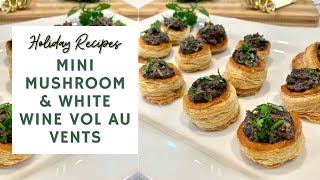 Mini Mushroom amp White Wine Vol Au Vents 🍄🎄 HOLIDAY RECIPES [upl. by Jules]