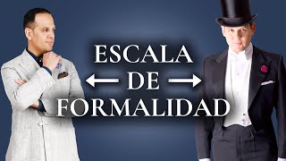 La escala de formalidad cómo se categoriza la ropa masculina de formal a informal [upl. by Itsyrc927]