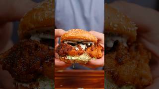 Nashville Hot Double Fried Chicken Sandwich shorts cooking [upl. by Cower]