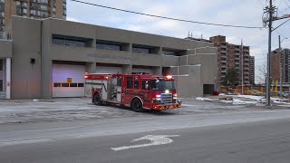 Mississauga Fire Pumper 101 Responding [upl. by Aihtekal104]