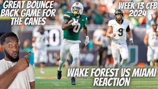 Reaction To Wake Forest vs 8 Miami Full Game Highlights  2024 College Football Highlights [upl. by Sirmons]