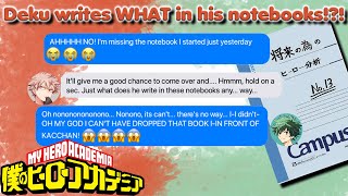 Deku writes WHAT in his notebooks 😱 BNHA Texts  MHA Texts  BakuDeku [upl. by Darya]