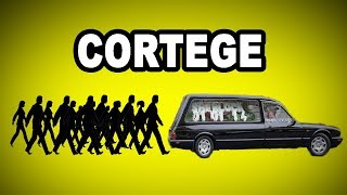 Learn English Words CORTEGE  Meaning Vocabulary with Pictures and Examples [upl. by Asirrom]