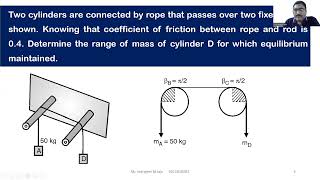 Belt Friction  Friction  EM  Indrajeet Jain  Mechanics [upl. by Nirrak]