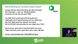 BESI omhoog Apple chip met Hybrid Bonding [upl. by Dlnaod]