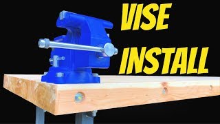 BENCH VISE  How To Install A Vise [upl. by Lear32]