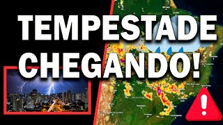 🔴 URGENTE TEMPESTADE CHEGANDO  PREVISÃO DE TEMPESTADES AO VIVO 🔴 ALERTA DE CHUVA [upl. by Llevron]