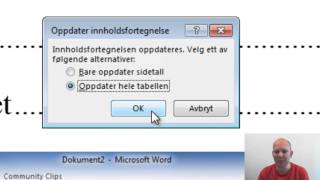 Word 2013  Automatisk innholdsfortegnelse [upl. by Olraced996]