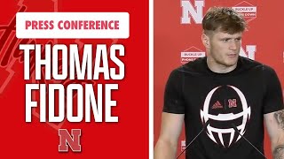 Nebraska Football TE Thomas Fidone speaks to the media following the RedWhite Spring game I GBR [upl. by Karia]