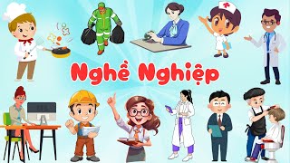 Nghề Nghiệp Bé học tiếng anh chủ đề nghề nghiệp Giáo viên Bác sỹ Kỹ sư Công an Phi công [upl. by Tonry]