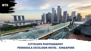 Singapore Peninsula Excelsior Sky Lounge Cityscape Photography [upl. by Dallman]