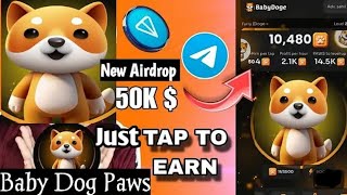 Baby Doge Paws Verified Peoject ✅ Listing On Binance 😱1Coin1🤑 [upl. by Ellebanna]