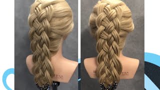 5 strengen vlecht 5 strand braid [upl. by Anahc]