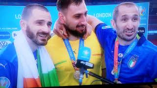 CAMPIONI DEUROPA  Interview Bonucci Chiellini Donnarumma Euro2020 Winner [upl. by Alexine]