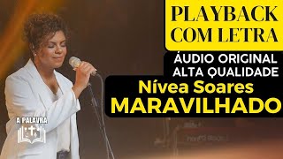 Playback Nívea Soares  Maravilhado 2023 com Letra Legendado Fundo Preto para Igreja [upl. by Kaitlin893]