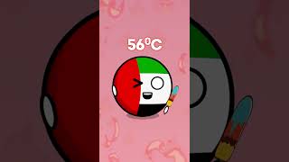 The Hottest Temperatures in the Countries 🔥 countryballs [upl. by Egide]