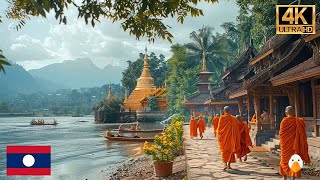 Luang Prabang Laos🇱🇦 Amazing Ancient Buddhist City with Over 1000 Years 4K UHD [upl. by Houston816]