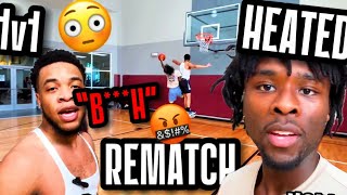 HEATED 1v1 BASKETBALL REMATCH VS TRASH TALKING LA FITNESS LEGEND😳 [upl. by Itsym292]