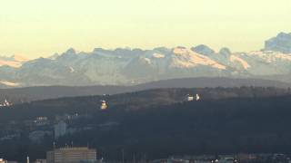 Swiss Alps seen from Buchs ZH 29122012 Panasonic DMCFZ150 [upl. by Amand428]