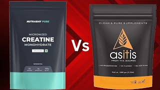 Asitis Creatine Monohydrate VS NUTRABAY Creatine Monohydrate  COMPARISON 🔥 [upl. by Assirk39]