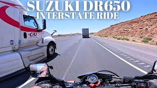 Is The Suzuki DR650 Good At Interstate Highway Riding [upl. by Dickens637]