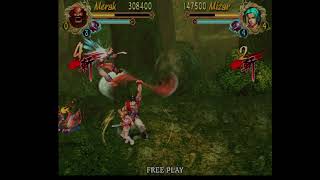 Knights of Valour  Full Game  2 Player Coop  Atomiswave on Sega Dreamcast [upl. by Assetal]