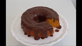 BOLO DE CENOURA COM CHOBERTURA DE CHOCOLATE SEM LEITE [upl. by Paradies]