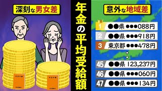 【2024年版】最新の年金受給額は平均●●円だった！男女別・年齢別・地域別の国民年金・厚生年金の平均受給額を紹介【老後年金】 [upl. by Keese]