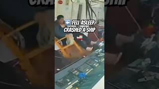 Fell Asleep On The Wheel And Crashed A Ship 🛳️ 💥 trending shorts funny shortvideo viralshorts [upl. by Einaffets]