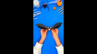 Morcegos de papel DIY no Halloween 🦇 artesanato [upl. by Norted]