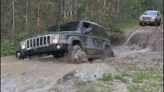 Jeep Commander amp Grand Cherokee Offroad in the Mud Compilation Mclean Creek Alberta [upl. by Murphy259]