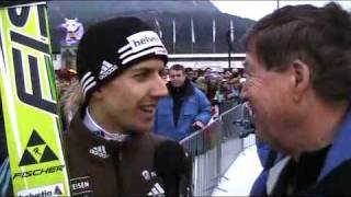 Skisprung TV Interview mit Simon Ammann 4Schanzentournee  01012010 [upl. by Eimoan]