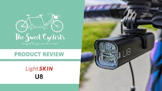 LightSKIN U8 Smart Bike Headlight Review  feat Dual AntiGlare Lens  Reversible Garmin Mount [upl. by Earleen222]