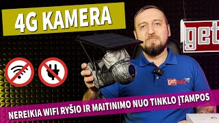 PTZ Valdoma 4G belaidė kamera su saulės baterija  Geriausia kaina [upl. by Specht]