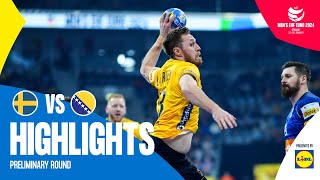 The champions start with a win  Sweden vs Bosnia Herzegovina  Highlights  Mens EHF EURO 2024 [upl. by Dalenna279]