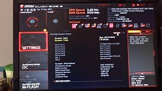 MSI MPG X570 GAMING PRO CARBON WIFI BIOS Ekranı [upl. by Esilehc]