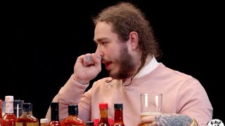 Hot Ones with Post Malone But its Awkward [upl. by Gerdeen]