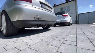 Audi A3 8L 19TDI straight pipe 275” Rolling Coal [upl. by Yvad]