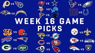 Week 16 NFL Game Picks  NFL [upl. by Novehc]