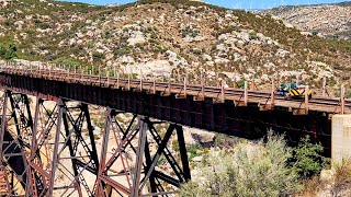 50 mile Rail Cart Ride on Carrizo Gorge RR close to the MEX international border fence [upl. by Notniuq307]