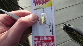 How to add Weight to small Spinners and light Fishing Lures Mepps etc [upl. by Anwahsiek820]